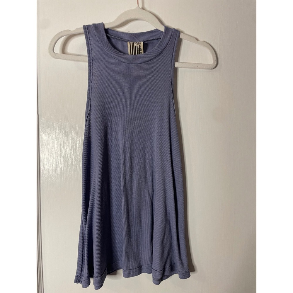 Free People Tank Top XS Purple Sleeveless Ribbed Casual Athleisure